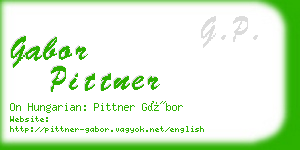 gabor pittner business card